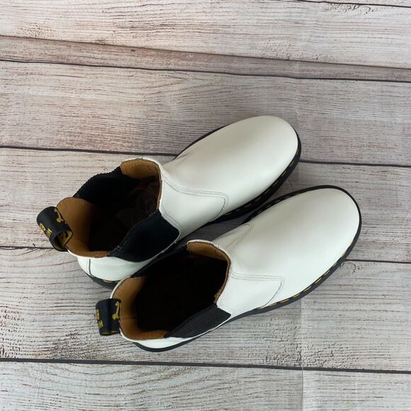 Dr. Martens 2976 Quad Womens Sz 11 Chelsea Boots White Leather Slip On - Picture 7 of 9